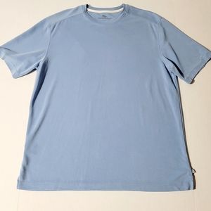 Mens Tommy Bahama Heather Sky-blue Crew Neck Shirt